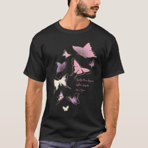 Söt Rosa Butterflies visas när Änglar är Nea T Shirt
