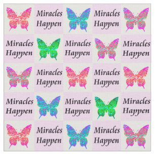 SÖT ROSA BUTTERFLY MIRACLES HÄNDER FABRIC TYG