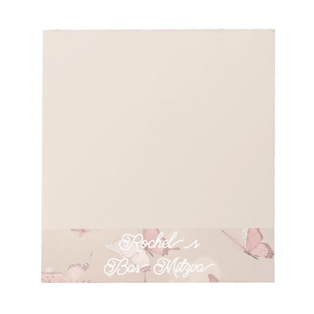Söt rosa butterfly Party Favor Bags Anteckningsblock (Framsida)