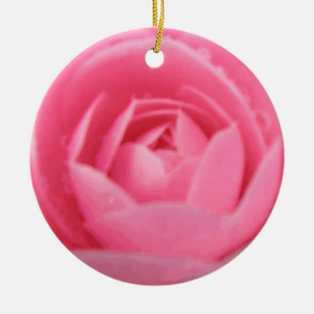 Söt Rosa Camellia Flower Ornament (Framsidan)