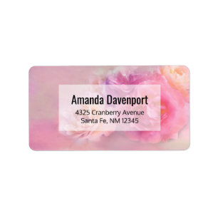 Söt Rosa Carnations Snyggt Photograph Adressetikett