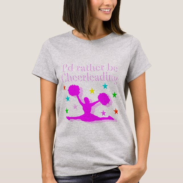 SÖT ROSA CHEERLEADER GIRL PERSONLIG TANKTOP TEE SHIRT (Framsida)