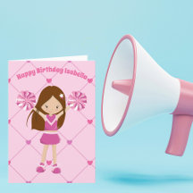 Söt Rosa Cheermanager Personlig Birthday Girl