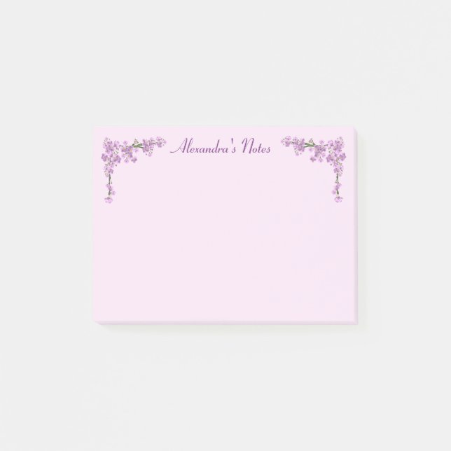 Söt Rosa Cherry Blommars Post-it Block (Framsida)