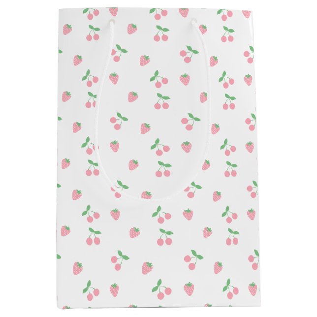 Söt Rosa Cherry Strawberry Aesthetic Mönster (Framsidan)