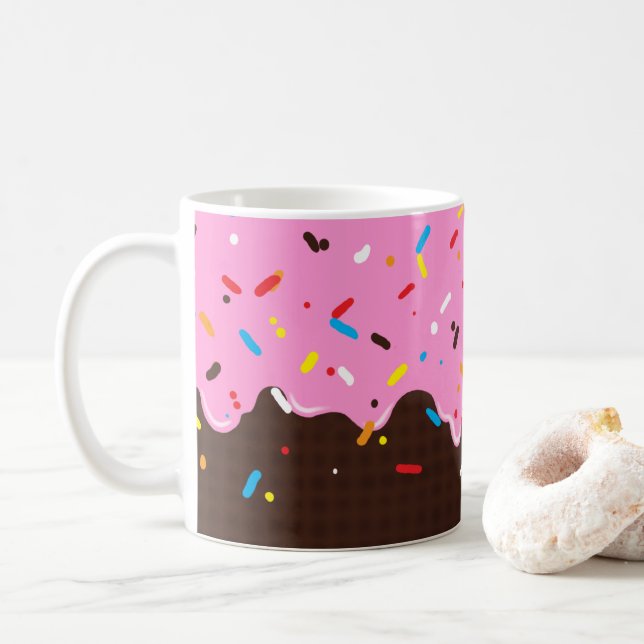 Söt Rosa Choklad Treat Kaffemugg (Med munk)