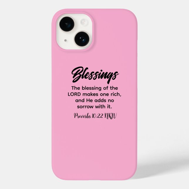 Söt Rosa Christian Faith Blessings Bible Verse (Baksida)