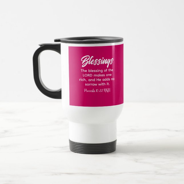 Söt Rosa Christian Faith Blessings Bible Verse Resemugg (Vänster)