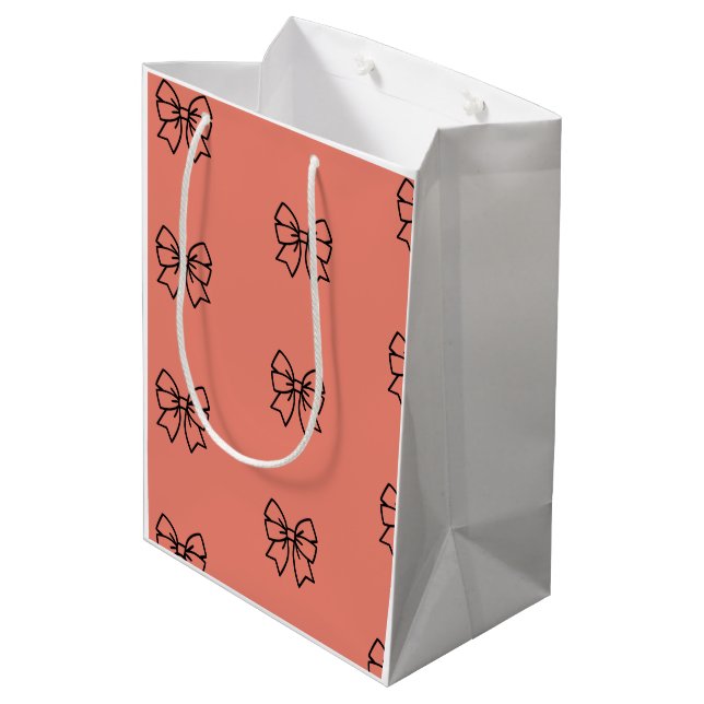 Söt Rosa Coquette Båg Mönster Inpackningspapper (Baksidan Vinklad)