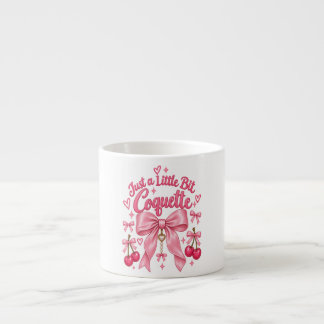Söt Rosa Coquette-slöja Körsbär Feminina Estetik Espressomugg