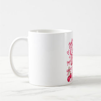 Söt Rosa Coquette-slöja Körsbär Feminina Estetik Kaffemugg