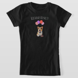 Söt Rosa Corgi Födelsedags Tjej Presenterar T Shirt