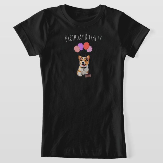 Söt Rosa Corgi Födelsedags Tjej Presenterar T Shirt (Laydown)