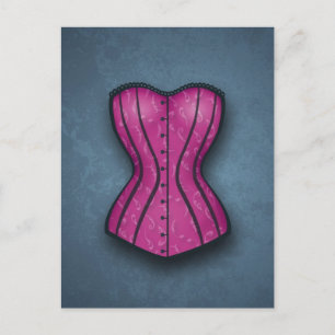 Söt Rosa Corset Vykort