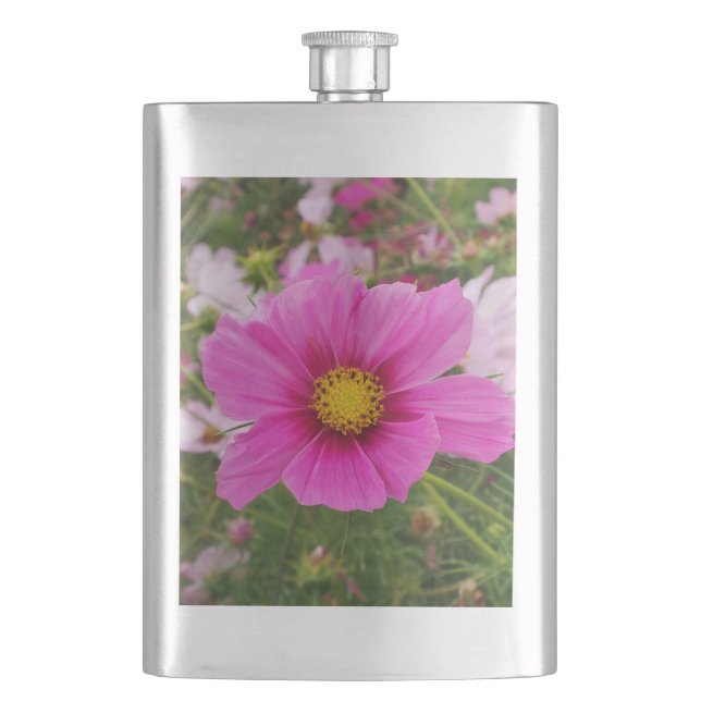 Söt Rosa Cosmos Flower Fickplunta (Framsidan)