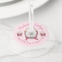 Söt Rosa Cupcake Bröllop Baby Shower Firande