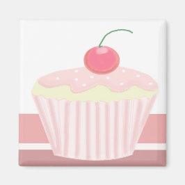 Söt rosa Cupcake Magnet