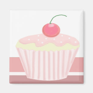 Söt rosa Cupcake Magnet