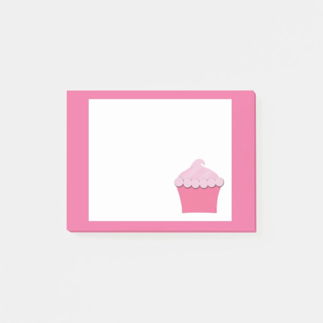 Söt rosa cupcakes, personliga post-it-lappar post-it block (Framsida)