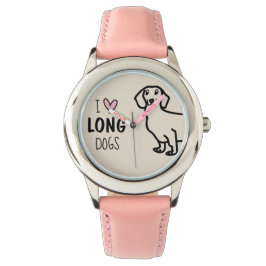 Söt Rosa Dackel Älskare Rolig Hund Armbandsur