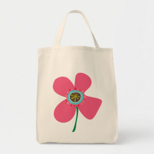 Söt Rosa Daisy Pop Sommarblomma Whimsical Cute Tygkasse