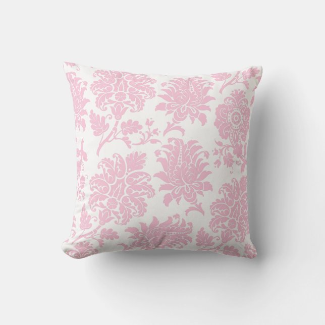 Söt Rosa Damask Pillow Kudde (Framsida)