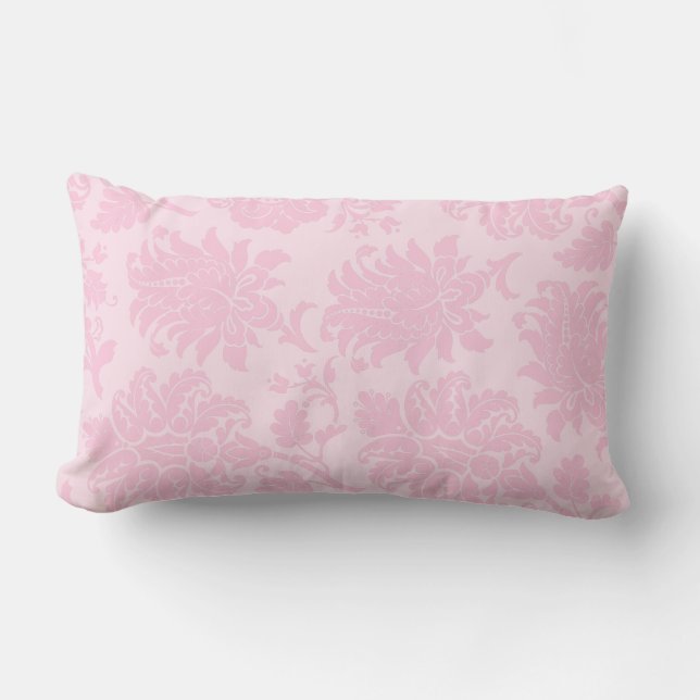 Söt Rosa Damask Pillow Lumbarkudde (Framsida)