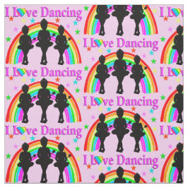 SÖT ROSA DANCING QUEEN FABRIC TYG
