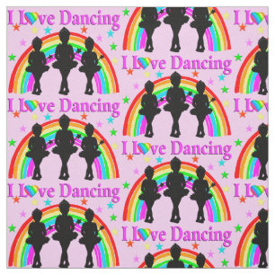 SÖT ROSA DANCING QUEEN FABRIC TYG