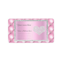 SÖT rosa Diamond ADRESSETIKETTERS BY IDODESIGNS