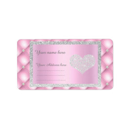 SÖT rosa Diamond ADRESSETIKETTERS BY IDODESIGNS Adressetikett