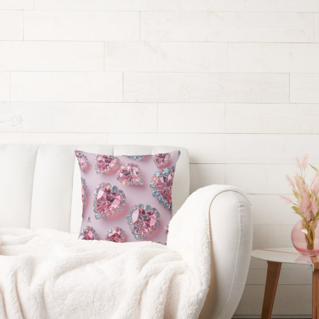 Söt Rosa Diamond  Kudde (Soffa)