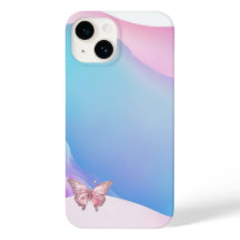 Söt Rosa Diamonte Butterfly iPhone 14 Fodral
