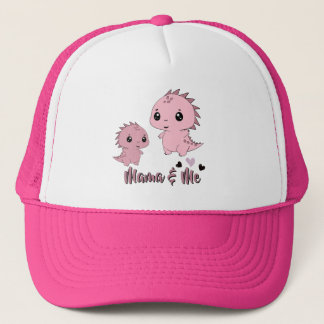 Söt rosa dinosaurie keps