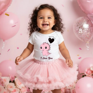 Söt Rosa Dinosaurie T Shirt