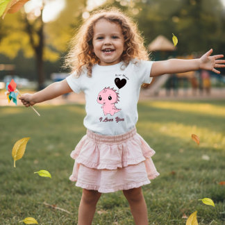 Söt Rosa Dinosaurie T Shirt