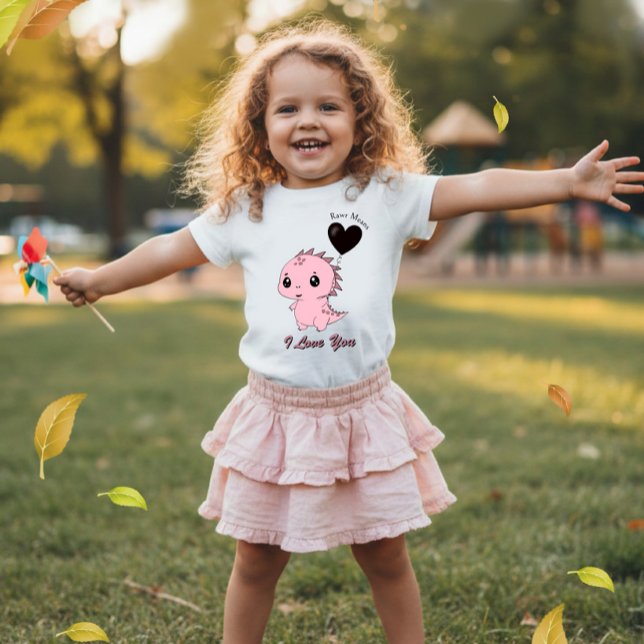 Söt Rosa Dinosaurie T Shirt (Skapare uppladdad)