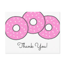 Söt Rosa Donuts Baby Shower Sprinkle Tack