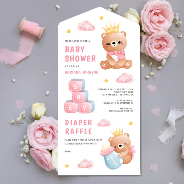 Söt Rosa Drottning Teddybjörn Flicka Bebis Bads Sh (Skapare uppladdad)