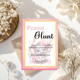 Söt Rosa Elefant Baby Shower Anka Jaktspel