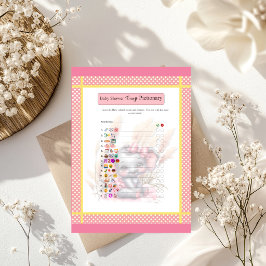 Söt Rosa Elefant  Bebis Shower Emoji Spel 