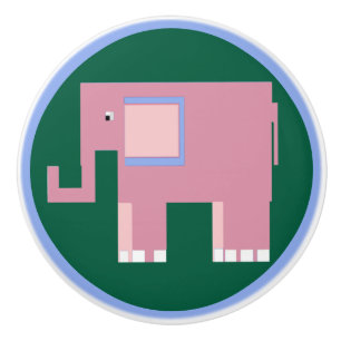 Söt rosa elefant knopp