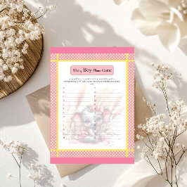 Söt Rosa Elefant  Pojknamnslek