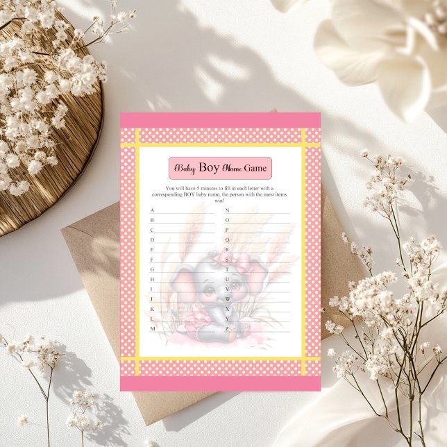 Söt Rosa Elefant  Pojknamnslek (Skapare uppladdad)