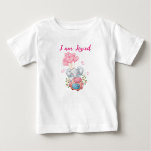 Söt Rosa Elefant  T Shirt