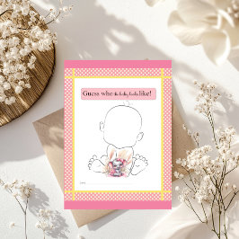 Söt Rosa Elefant - Vem Kommer Bebisen Att Likna Sp