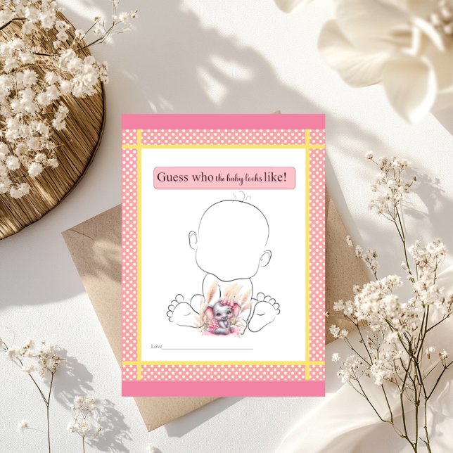 Söt Rosa Elefant - Vem Kommer Bebisen Att Likna Sp (Skapare uppladdad)