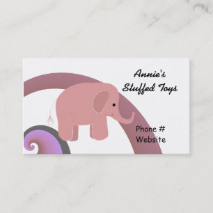 Söt Rosa Elefant Visitkort