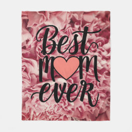 Söt Rosa Elegant Bästa Mamma någonsin Blommigt för Fleecefilt