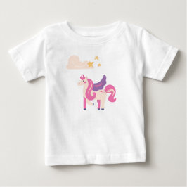 Söt Rosa Enhörning Baby T-Shirt